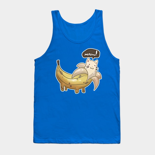 Banana Kitty Tank Top by saradaboru